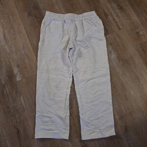 Cory Vines Open-bottom Sweatpants White/Off-White 100% Cotton Men's Size Large